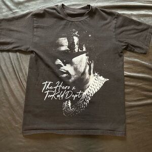 The Heros Just Funked black and white tshirt Rapper Lil Baby